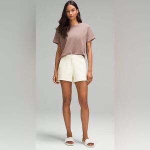 lululemon athletica High Waist Shorts in Cream